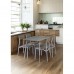 5-Piece Dining Table Set with 4 Chairs Modern Rustic Wood-Look Tabletop & Sturdy Steel Frame Kitchen Dining Room Breakfast Table Set for Small Spaces Gray Finish 5-Piece Dining Table Set with 4 Chairs Modern Rustic Wood-Look Tabletop & Sturdy Steel Frame Kitchen Dining Room Breakfast Table Set for Small Spaces Gray Finish